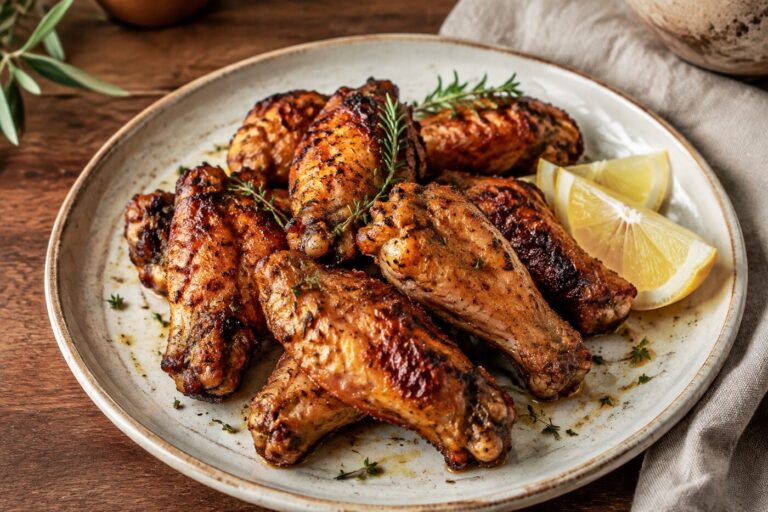Alitas de pollo mediterráneas
